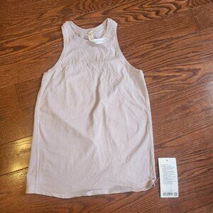 NWT Lululemon All Tied Up Tank Size 6 Light Purple Yoga Gym Athletic Top Open B